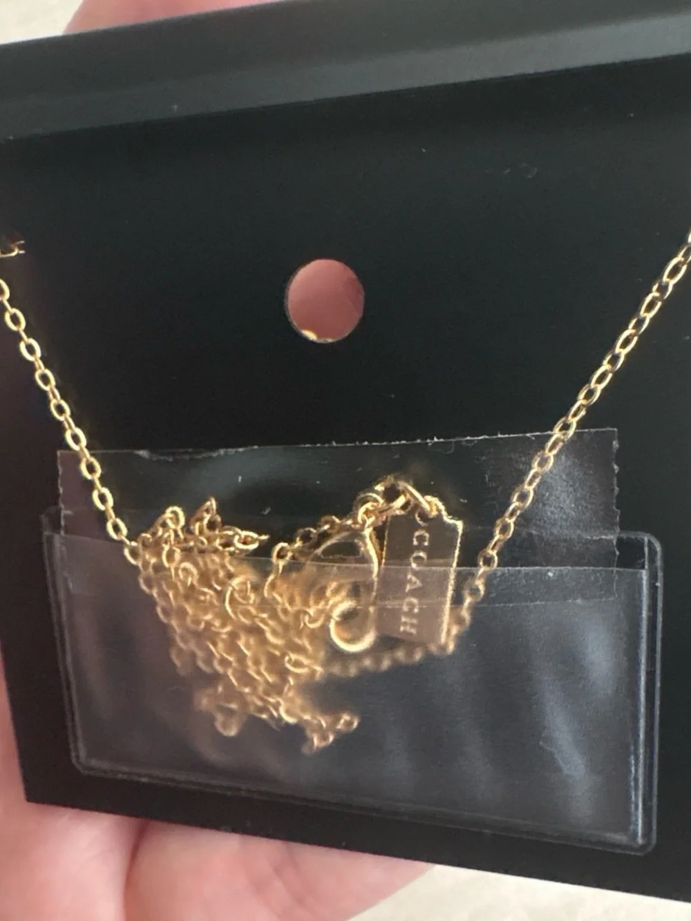 Coach Gold-tone T-Rex Pendant Necklace